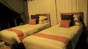 Kibumba tented camp bedrooms (Twins)