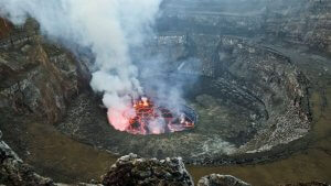 Virunga National Park Congo Nyiragongo Summit lava lake