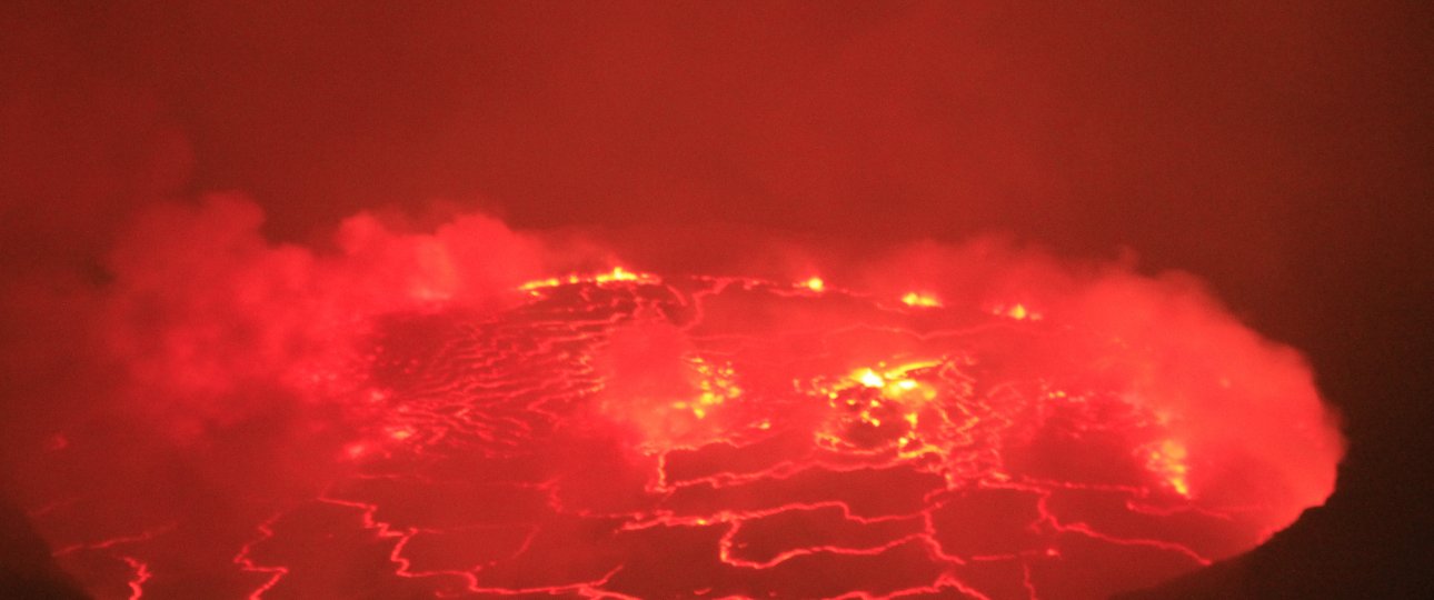 Congo's volcano featuring the world largest lava lake