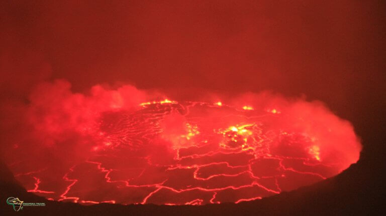Congo's volcano featuring the world largest lava lake