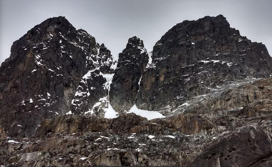 Touchng the glacier