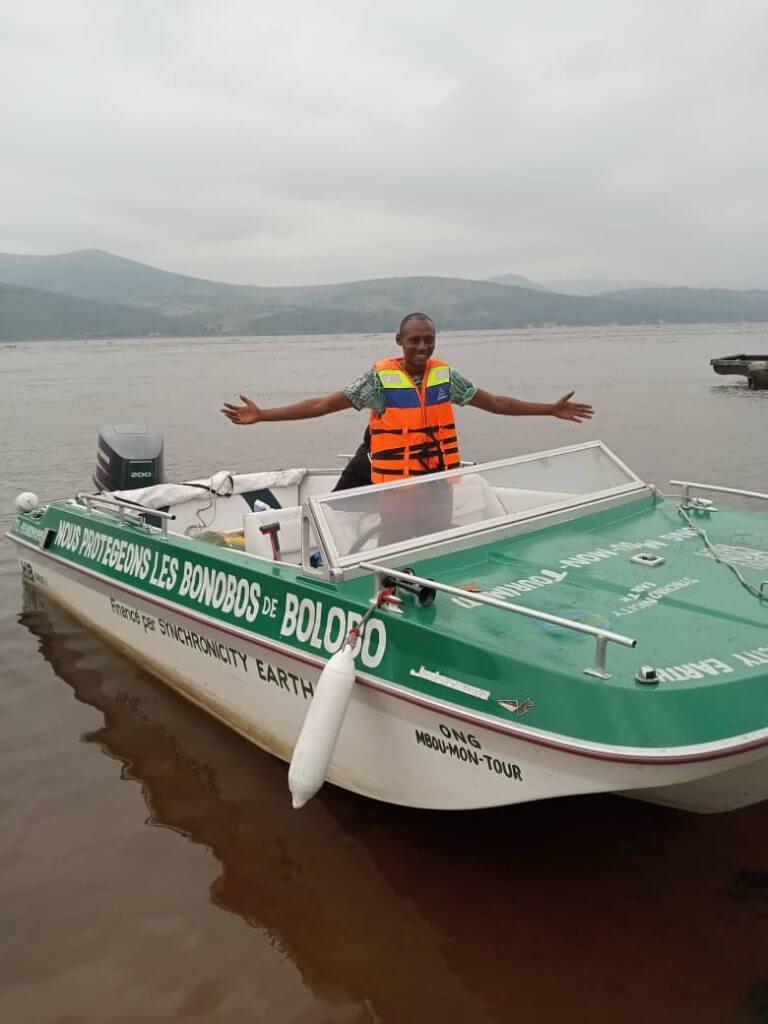 Trekking Bonobos in the Wild (speedboat)