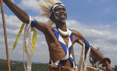 Visit Burundi: A proud Burundian performing the Royal Drums in Gishora