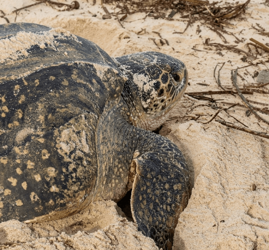Turtles Nets in Gabon Marine Wildlife